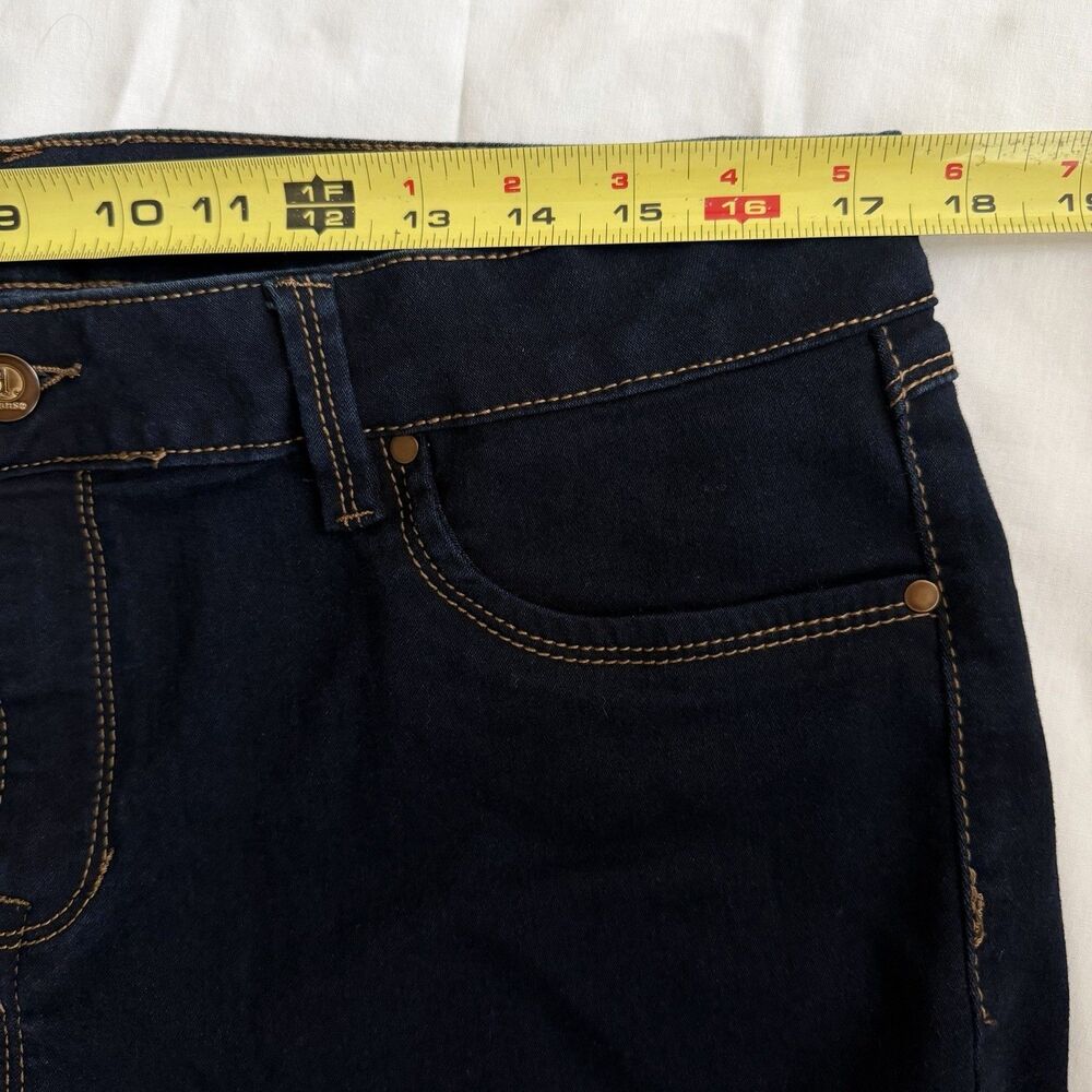 d. Jeans Skinny 16 High Rise Stretch Blue Cotton Blend Dark Wash Solid Women - Picture 7 of 10